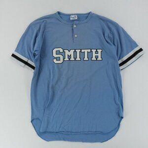 VTG SMITH BASEBALL EAGLE SPORTSWEAR SINGLE STITCH HENLEY JERSEY MENS LARGE